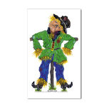 Scarecrow watercolor on Rectangular Sticker by NANCE